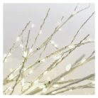 LED dekoráció - 2 db nyírfaág, 60 cm, 3 db AA, kültéri és beltéri, meleg fehér, időzítővel