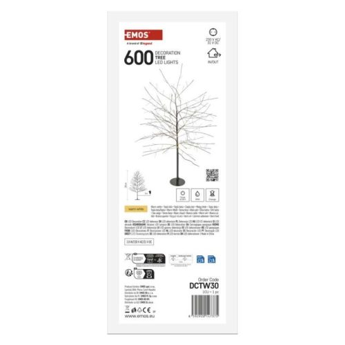 LED karácsonyfa, 120 cm, kültérre és beltérre, meleg fehér