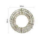 LED karácsonyi koszorú, 480 LED, külső és belső, meleg fehér