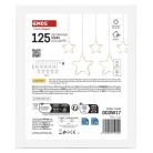 LED karácsonyi függöny – csillagok, 190x50 cm, kültéri és beltéri használatra, meleg fehér