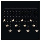 LED karácsonyi függöny – csillagok, 170x85 cm, 3x AA elem, IP44, meleg fehér, időzítő