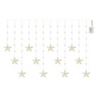 LED karácsonyi függöny – csillagok, 170x85 cm, 3x AA elem, IP44, meleg fehér, időzítő