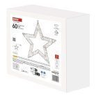 LED-dísz – függő csillag, 3xAA, meleg fehér, időzítő