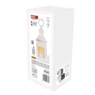 LED dekoráció – lámpa, antik, fehér, villogó, 3x AAA, beltéri, vintage, időzítő