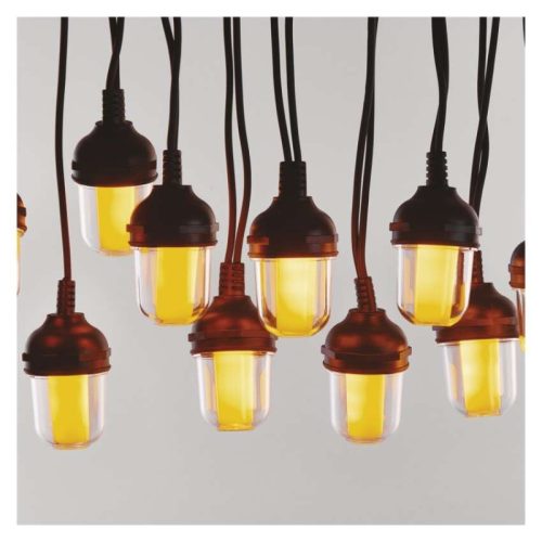 LED fényfüzér – 10× party égő, 4,5 m, kültérre és beltérre, vintage