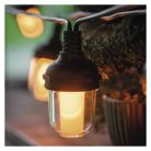 LED fényfüzér – 10× party égő, 4,5 m, kültérre és beltérre, vintage