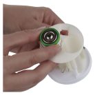 LED temetői mécses, 12,5 cm, 2x C, kültéri és beltéri, vintage, időzítő