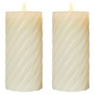 LED dekoráció – viaszgyertya 17 cm, 2x AAA, beltéri, meleg fehér, 2 db, távirányító