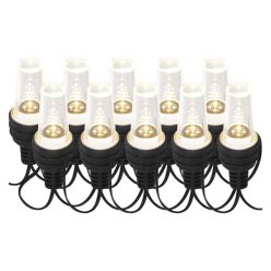   LED fényfüzér – 10x party égő átlátszó, 4,5 m, kültéri és beltéri, hideg fehér