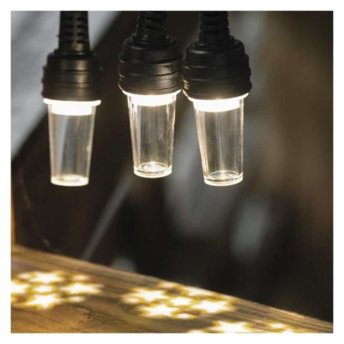 LED fényfüzér – 10x party égő átlátszó, 4,5 m, kültéri és beltéri, hideg fehér