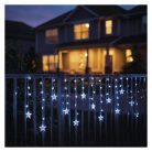 LED karácsonyi függöny – csillagok, 170x85 cm, 3x AA elem, IP44, hideg fehér, időzítő