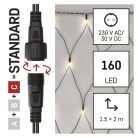 Standard LED sorolható karácsonyi füzér – háló, 1,5x2 m, kültéri, meleg fehér