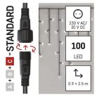 Standard LED sorolható karácsonyi füzér – jégcsapok, 2,5 m, kültéri, hideg fehér