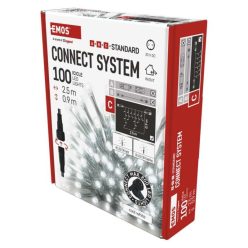   Standard LED sorolható füzér, villogó – jégcsapok, 2,5 m, kültéri, hideg fehér