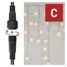 Standard LED sorolható füzér, villogó – jégcsapok, 2,5 m, kültéri, meleg/hideg fehér