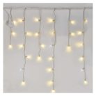 Standard LED sorolható füzér, villogó – jégcsapok, 2,5 m, kültéri, meleg/hideg fehér
