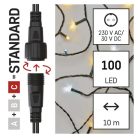 Standard LED sorolható karácsonyi füzér, villogó, 10 m, kültéri, meleg/hideg fehér
