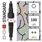 Standard LED sorolható karácsonyi füzér, 10 m, kültéri és beltéri, többszínű