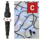 Standard LED sorolható karácsonyi füzér, 10 m, kültéri és beltéri, kék