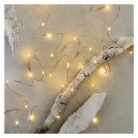 LED karácsonyi nano fényfüzér, réz, 10 m, kültéri és beltéri, meleg fehér, időzítő