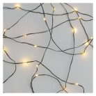 LED karácsonyi nano fényfüzér, zöld, 4 m, kültéri és beltéri, meleg fehér, időzítő