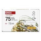 LED karácsonyi nano fényfüzér, zöld, 7,5 m, kültéri és beltéri, meleg fehér, időzítő