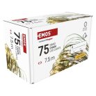 LED karácsonyi nano fényfüzér, zöld, 7,5 m, kültéri és beltéri, meleg fehér, időzítő