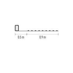   LED karácsonyi nano fényfüzér, réz, 0,9 m, 2x AA, beltéri, meleg fehér, időzítő