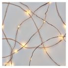 LED karácsonyi nano fényfüzér, réz, 0,9 m, 2x AA, beltéri, meleg fehér, időzítő