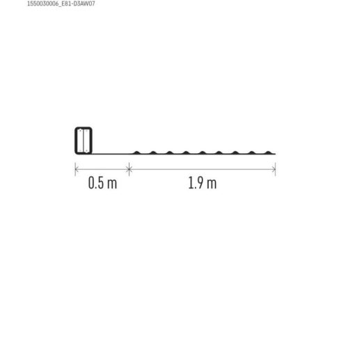 LED karácsonyi nano fényfüzér, 1,9 m, 2x AA, beltéri, meleg fehér, időzítő