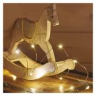 LED karácsonyi nano fényfüzér, 1,9 m, 2x AA, beltéri, meleg fehér, időzítő
