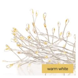   LED karácsonyi nano fényfüzér – süni, 2,4 m, 3x AA, beltéri, meleg fehér, időzítő