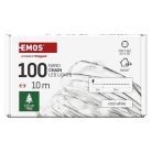 LED karácsonyi nano fényfüzér, ezüst, 10 m, kültéri és beltéri, hideg fehér, időzítő