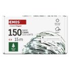 LED karácsonyi nano fényfüzér, zöld, 15 m, kültéri és beltéri, hideg fehér, időzítő