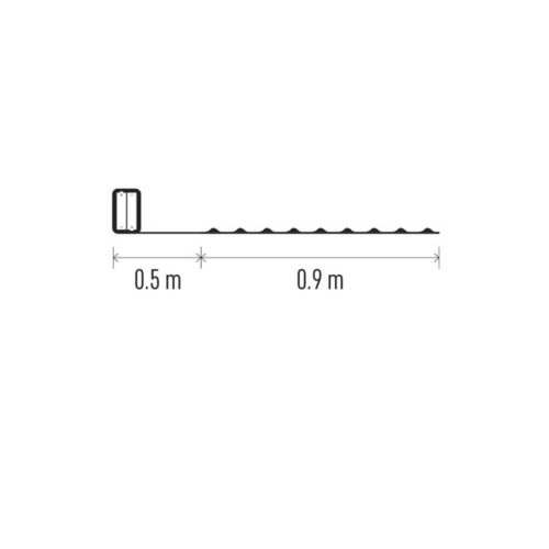 LED karácsonyi nano fényfüzér, ezüst, 0,9 m, 2x AA, beltéri, hideg fehér, időzítő