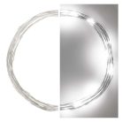 LED karácsonyi nano fényfüzér, 1,9 m, 2x AA, beltéri, hideg fehér, időzítő