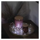 LED karácsonyi nano fényfüzér – süni, 2,4 m, 3x AA, beltéri, hideg fehér, időzítő