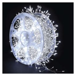   LED nano fényfüzér tekercsen, ezüst , 9,6 m, hideg fehér, időzítő