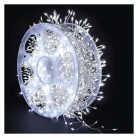LED nano fényfüzér tekercsen, ezüst , 14,4 m, hideg fehér, időzítő