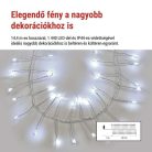 LED nano fényfüzér tekercsen, ezüst , 14,4 m, hideg fehér, időzítő