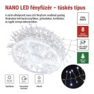 LED nano fényfüzér tekercsen, ezüst, 19,2 m, hideg fehér, időzítő