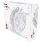 LED nano fényfüzér tekercsen, ezüst, 19,2 m, hideg fehér, időzítő