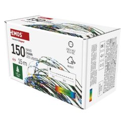   LED karácsonyi nano fényfüzér, zöld, 15 m, kültéri és beltéri, többszínű, időzítő