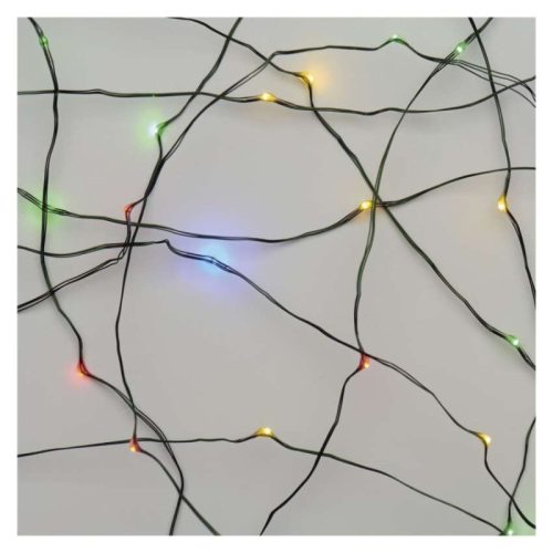 LED karácsonyi nano fényfüzér, zöld, 15 m, kültéri és beltéri, többszínű, időzítő