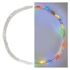 LED karácsonyi nano fényfüzér, 1,9 m, 2x AA, beltéri, többszínű, időzítő