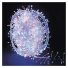 LED nano fényfüzér tekercsen, ezüst , 14,4 m, többszínű, időzítő