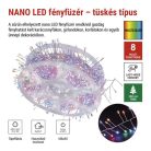 LED nano fényfüzér tekercsen, ezüst , 14,4 m, többszínű, időzítő