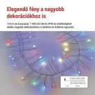 LED nano fényfüzér tekercsen, ezüst , 14,4 m, többszínű, időzítő