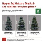 LED nano fényfüzér tekercsen, ezüst, 19,2 m, többszínű, időzítő