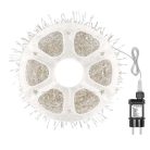 LED nano fényfüzér tekercsen, ezüst, 19,2 m, többszínű, időzítő